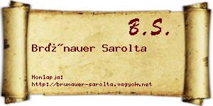 Brünauer Sarolta névjegykártya